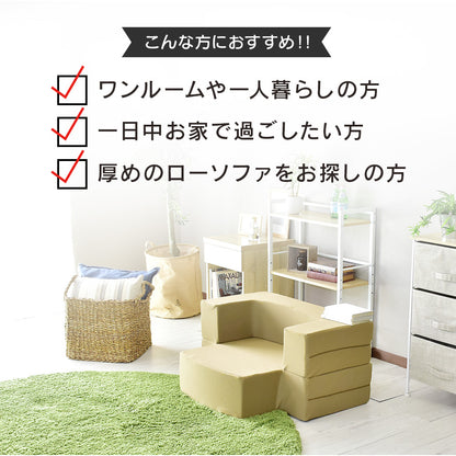 [幅80] ソファー ひとりがけ 1人用 ローソファー 総ウレタンソファ ｜ フラウム 1P