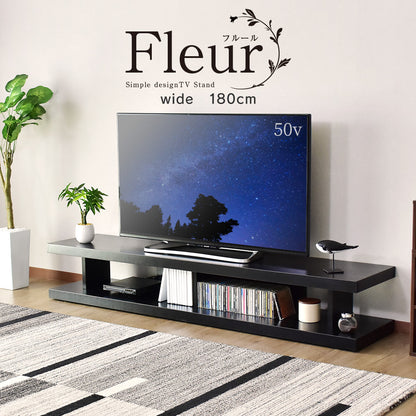 テレビ台 ローボード 幅180cm 極厚天板 65型対応 組立式 フルール