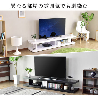 テレビ台 ローボード 幅180cm 極厚天板 65型対応 組立式 フルール