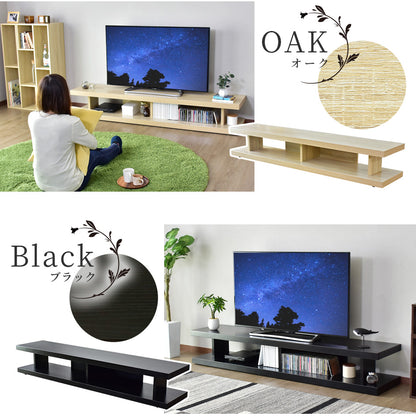 テレビ台 ローボード 幅180cm 極厚天板 65型対応 組立式 フルール