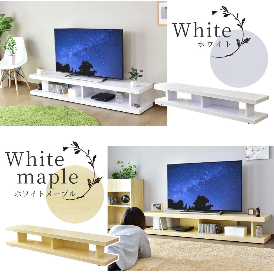 テレビ台 ローボード 幅180cm 極厚天板 65型対応 組立式 フルール