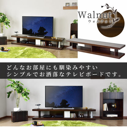 テレビ台 ローボード 幅180cm 極厚天板 65型対応 組立式 フルール