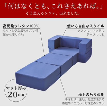 ソファ ひとりがけ ローソファ ベッド グイド1P