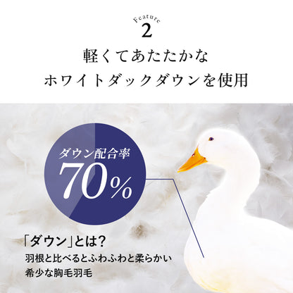 【150×210】二枚合わせ羽毛掛けふとんS