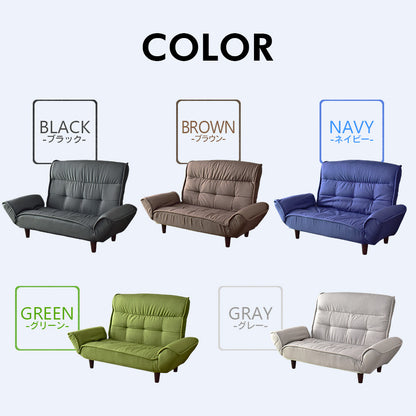 ソファー 2人用ソファ 横幅128～160 コンパクトソファー ラルゴ2P