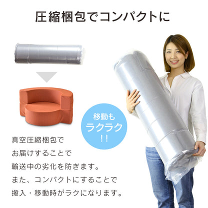 ローソファー ひとりがけ ウレタンソファ ビッグクッション リーベ 1P