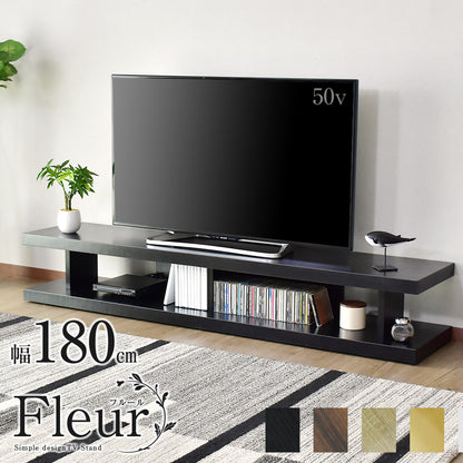 テレビ台 ローボード 幅180cm 極厚天板 65型対応 組立式 フルール