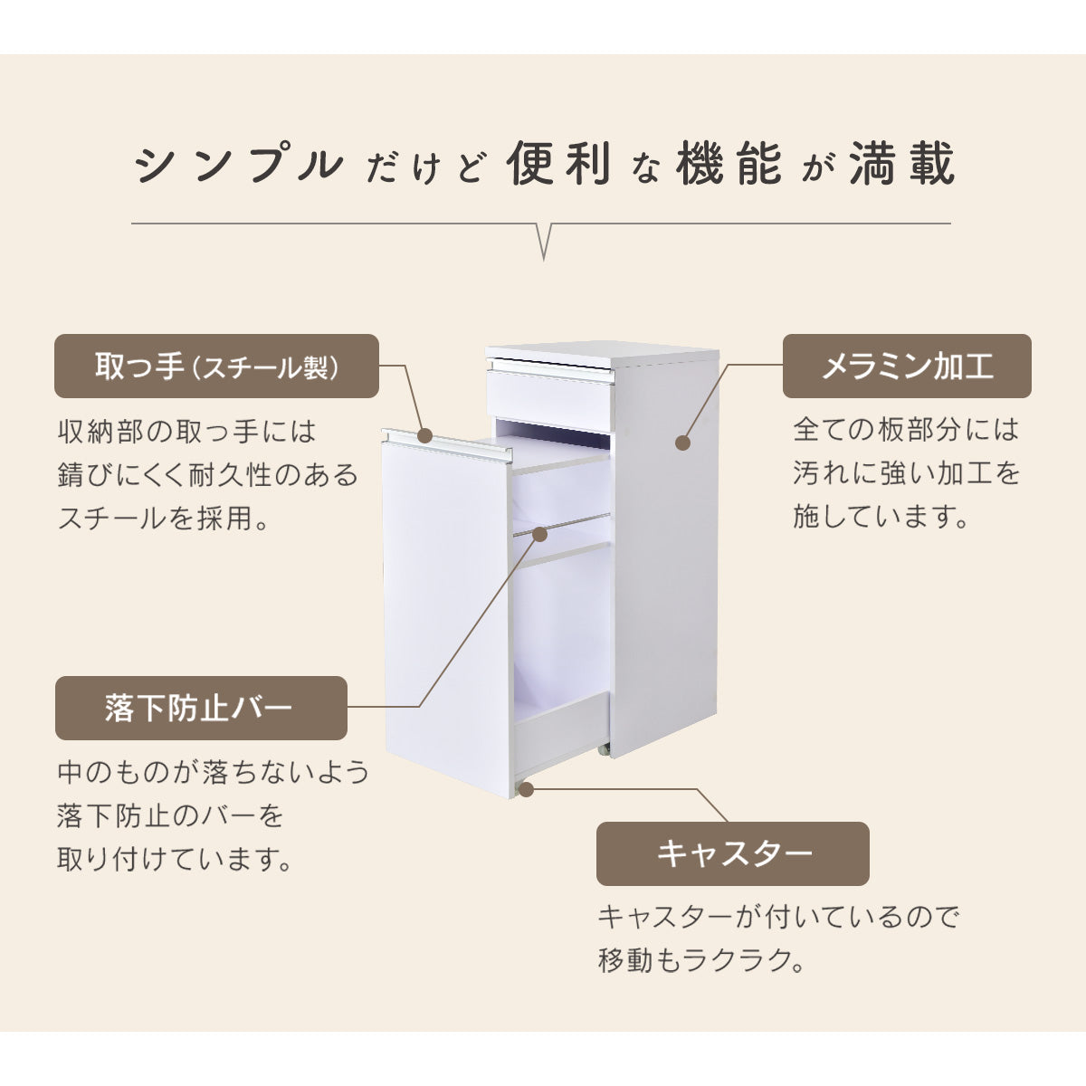 【幅40】キッチンワゴン モナワゴン