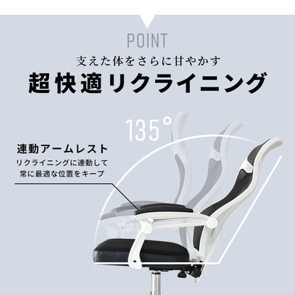 オフィスチェア パソコンチェア メッシュ ランバーサポート ムジーク