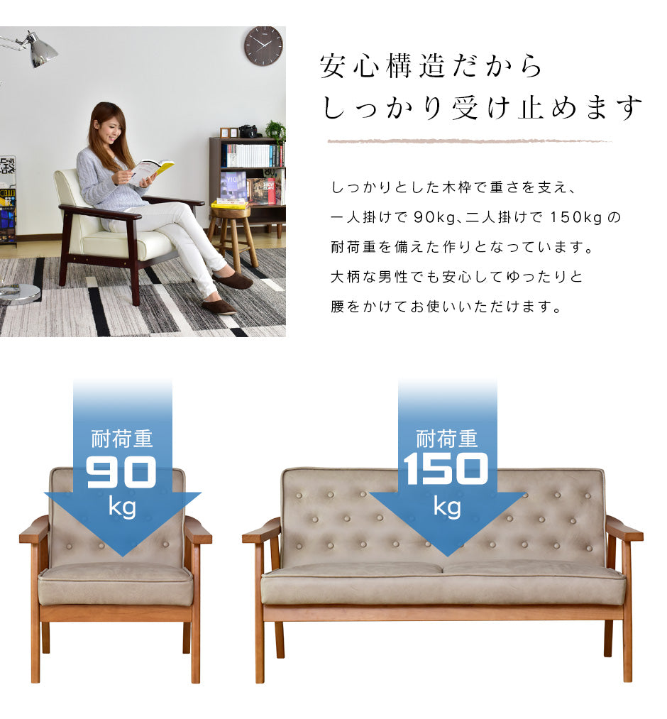 2人掛けアンティーク調ソファ　ペジテ