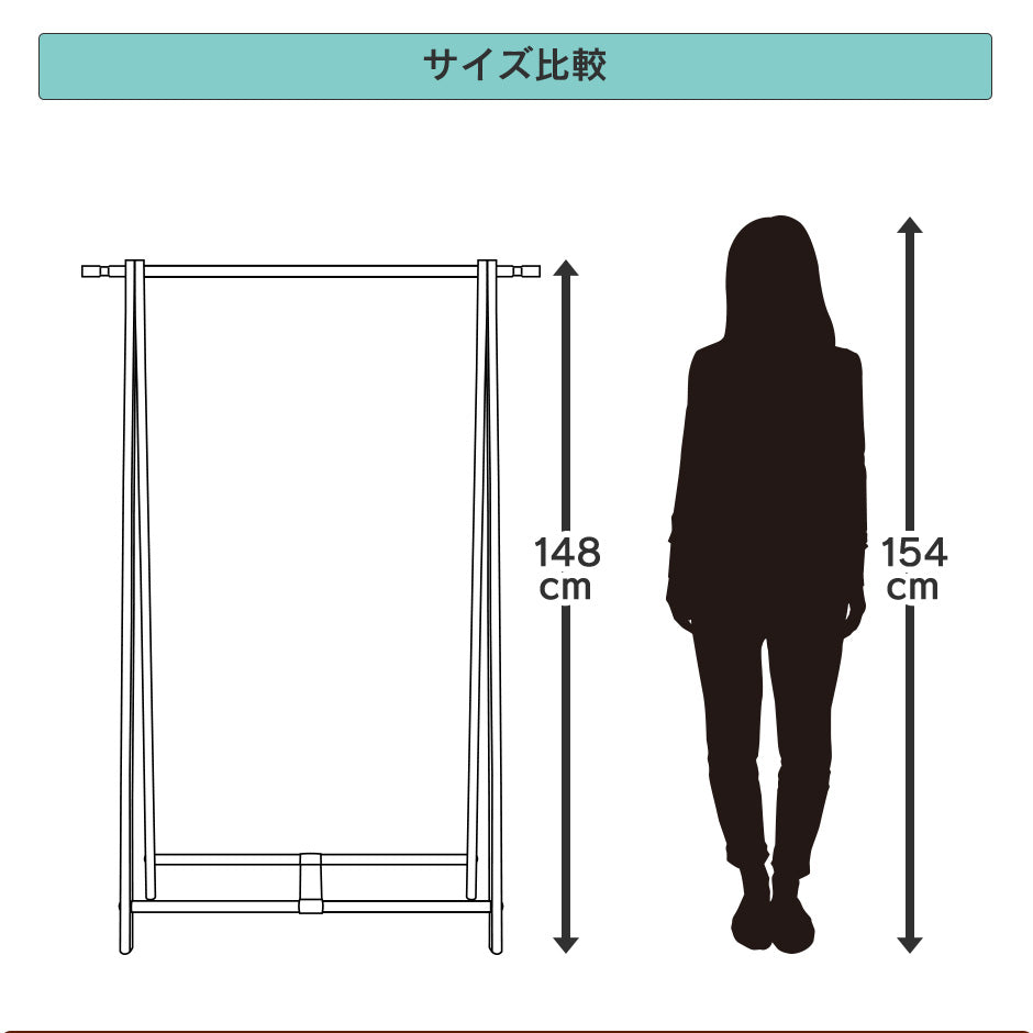 幅100cm ハンガーラック ピキ