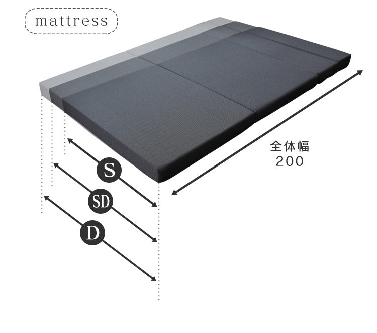 マットレス ソファベッド 高反発 三つ折り シングルシングルベッド 高反発マットレス ウレタン スリーピー S