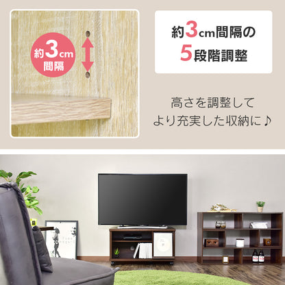 幅80cm テレビ台 コンパクト キャスター付き ステラ80cm