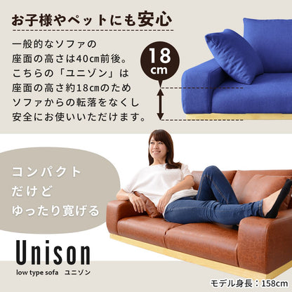 ソファ ローソファ 2人用ソファ 2人掛け 幅128 ユニゾン 2P